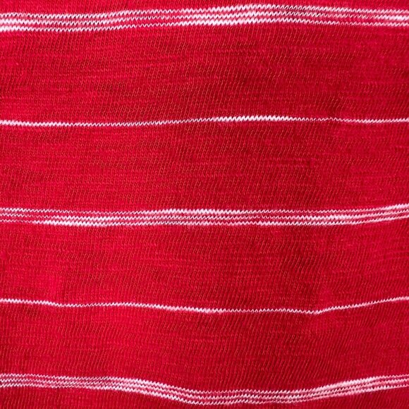 Habitat Top Womens Large Red Stripe Asymmetrical 3/4 Sleeve Clothes To Live In L - Picture 6 of 10